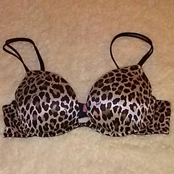 PINK Victoria's Secret Other - VS PINK Leopard Heartbreaker Push-Up Bra 34B